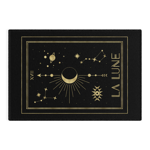 Emanuela Carratoni La Lune or The Moon Gold Outdoor Rug