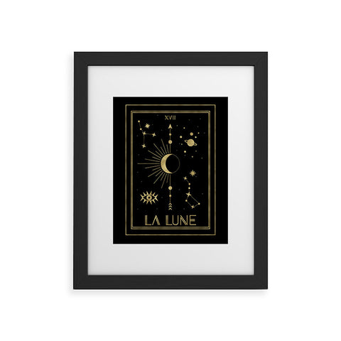 Emanuela Carratoni La Lune or The Moon Gold Framed Art Print