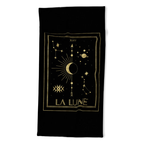 Emanuela Carratoni La Lune or The Moon Gold Beach Towel