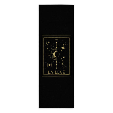 Emanuela Carratoni La Lune or The Moon Gold Yoga Towel