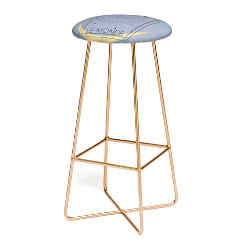 Emanuela Carratoni Le Monde or The World Tarot Bar Stool