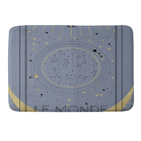Emanuela Carratoni Le Monde or The World Tarot Memory Foam Bath Mat