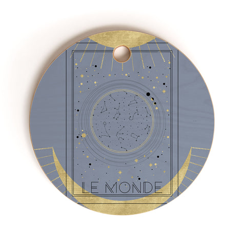 Emanuela Carratoni Le Monde or The World Tarot Cutting Board Round