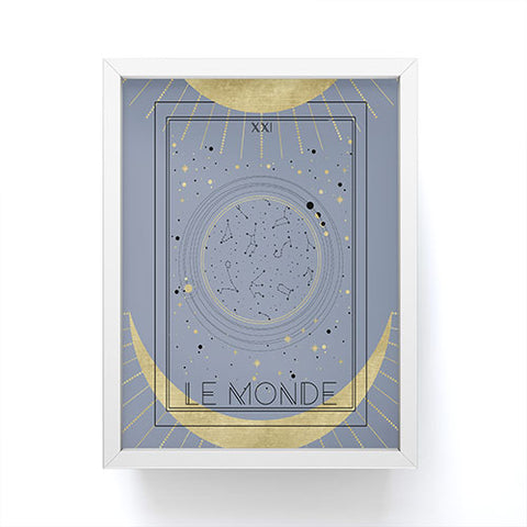 Emanuela Carratoni Le Monde or The World Tarot Framed Mini Art Print