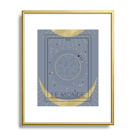 Emanuela Carratoni Le Monde or The World Tarot Metal Framed Art Print