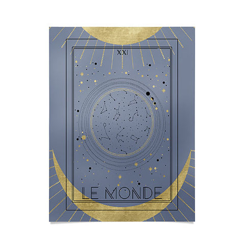 Emanuela Carratoni Le Monde or The World Tarot Poster