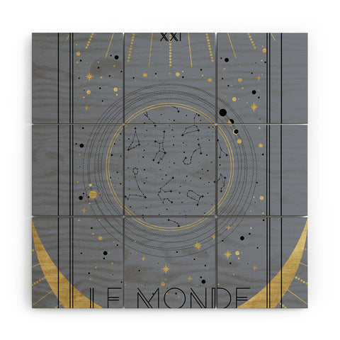 Emanuela Carratoni Le Monde or The World Tarot Wood Wall Mural