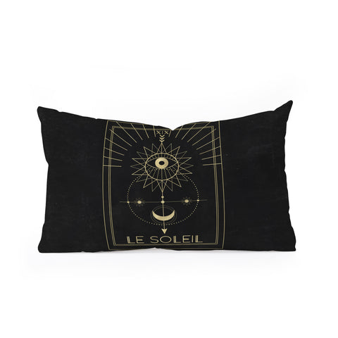 Emanuela Carratoni Le Soleil or The Sun Tarot Oblong Throw Pillow