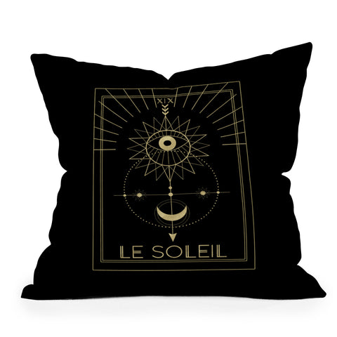 Emanuela Carratoni Le Soleil or The Sun Tarot Throw Pillow