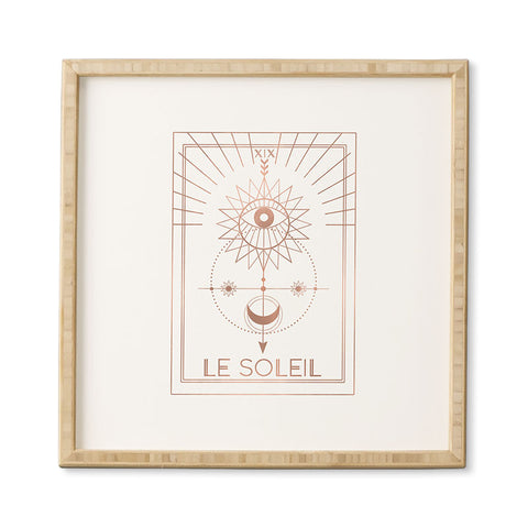 Emanuela Carratoni Le Soleil or The Sun White Framed Wall Art