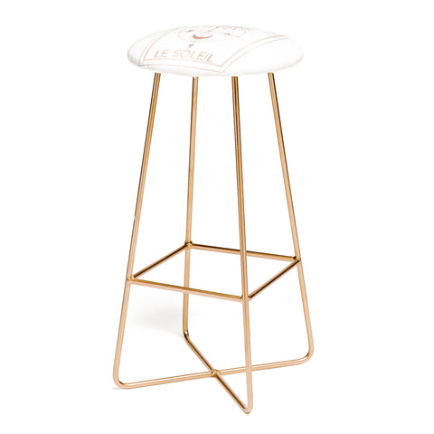 Emanuela Carratoni Le Soleil or The Sun White Bar Stool