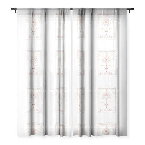Emanuela Carratoni Le Soleil or The Sun White Sheer Window Curtain