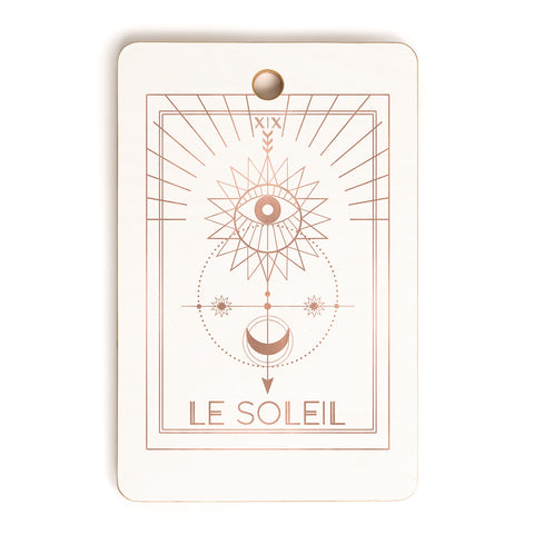 Emanuela Carratoni Le Soleil or The Sun White Cutting Board Rectangle