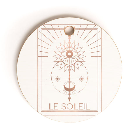 Emanuela Carratoni Le Soleil or The Sun White Cutting Board Round