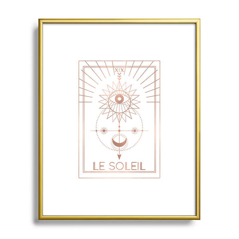 Emanuela Carratoni Le Soleil or The Sun White Metal Framed Art Print