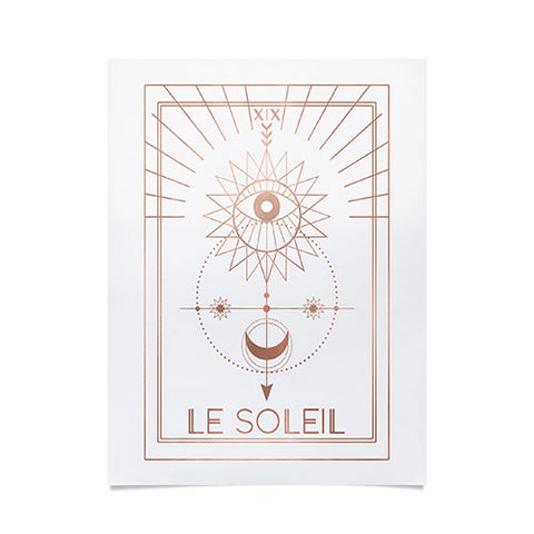 Emanuela Carratoni Le Soleil or The Sun White Poster