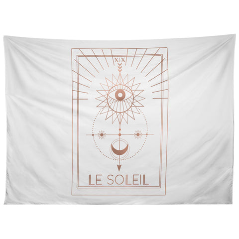 Emanuela Carratoni Le Soleil or The Sun White Tapestry