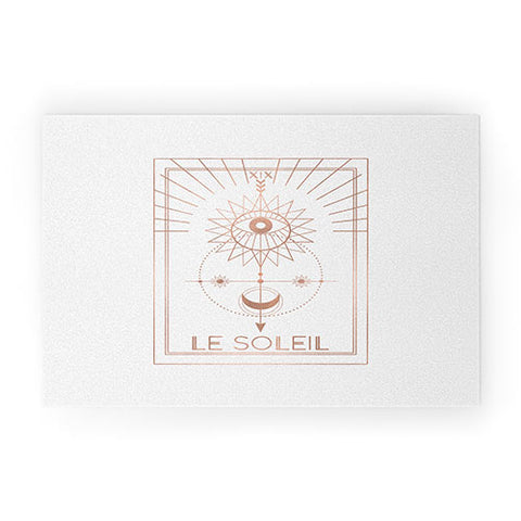 Emanuela Carratoni Le Soleil or The Sun White Welcome Mat