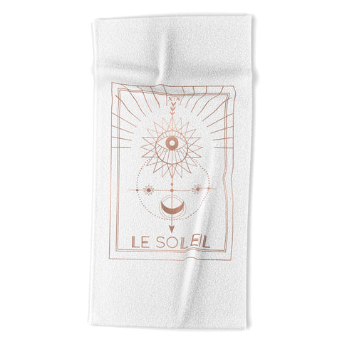Emanuela Carratoni Le Soleil or The Sun White Beach Towel