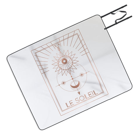 Emanuela Carratoni Le Soleil or The Sun White Picnic Blanket
