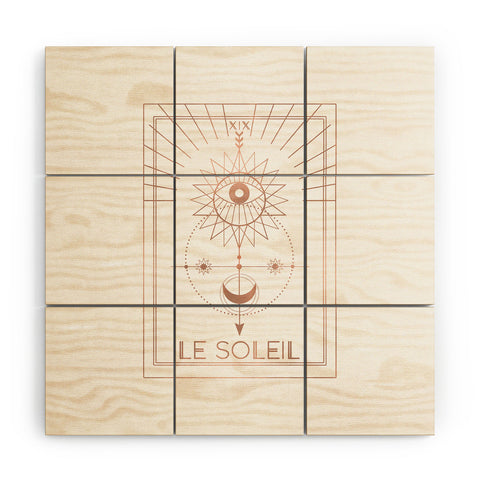 Emanuela Carratoni Le Soleil or The Sun White Wood Wall Mural