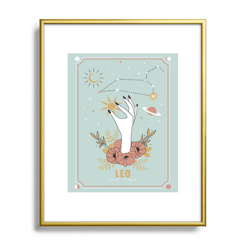 Emanuela Carratoni Leo Zodiac Series Metal Framed Art Print