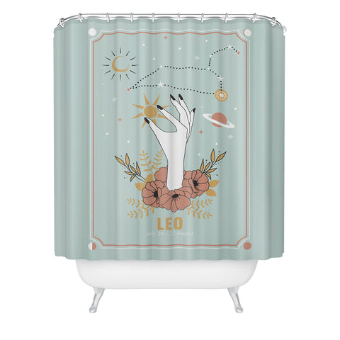 Emanuela Carratoni Leo Zodiac Series Shower Curtain