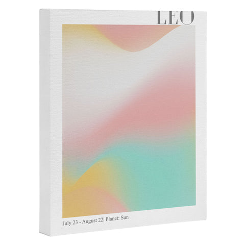 Emanuela Carratoni Leo Zodiac Sign Gradient Art Canvas