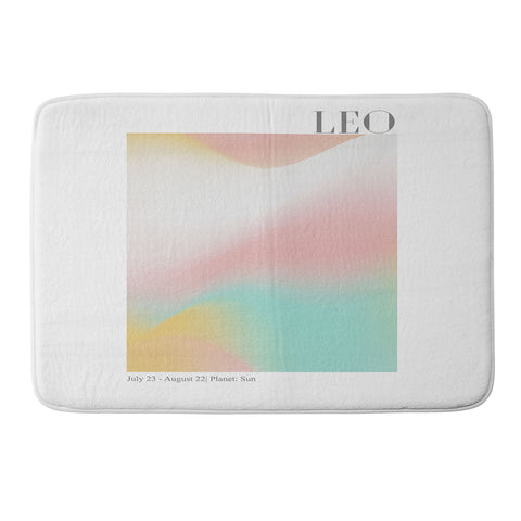 Emanuela Carratoni Leo Zodiac Sign Gradient Memory Foam Bath Mat