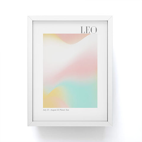 Emanuela Carratoni Leo Zodiac Sign Gradient Framed Mini Art Print
