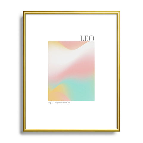 Emanuela Carratoni Leo Zodiac Sign Gradient Metal Framed Art Print