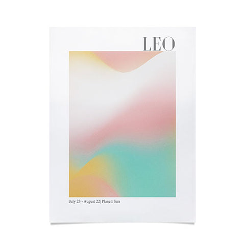 Emanuela Carratoni Leo Zodiac Sign Gradient Poster