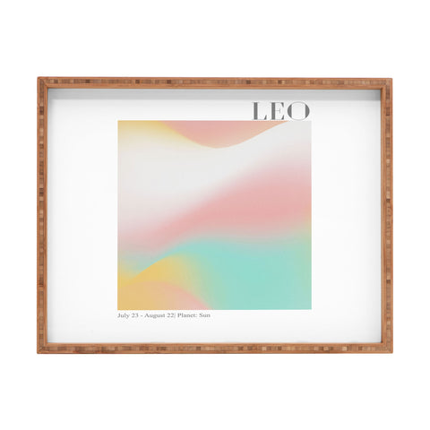 Emanuela Carratoni Leo Zodiac Sign Gradient Rectangular Tray