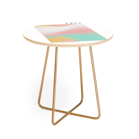 Emanuela Carratoni Leo Zodiac Sign Gradient Round Side Table