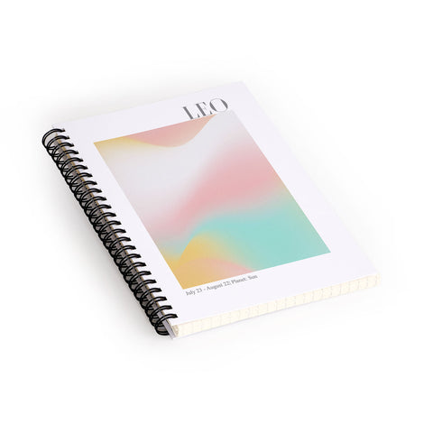 Emanuela Carratoni Leo Zodiac Sign Gradient Spiral Notebook