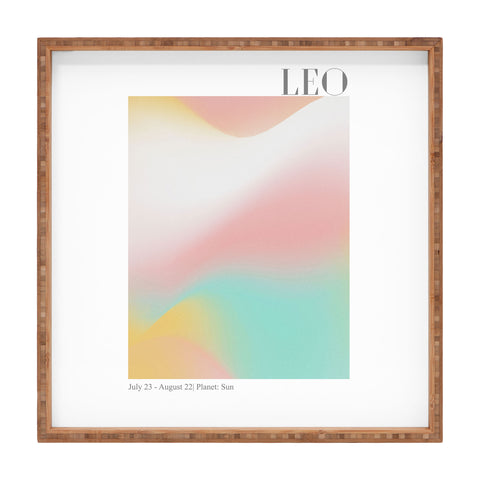 Emanuela Carratoni Leo Zodiac Sign Gradient Square Tray