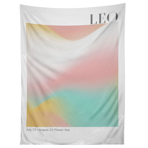 Emanuela Carratoni Leo Zodiac Sign Gradient Tapestry