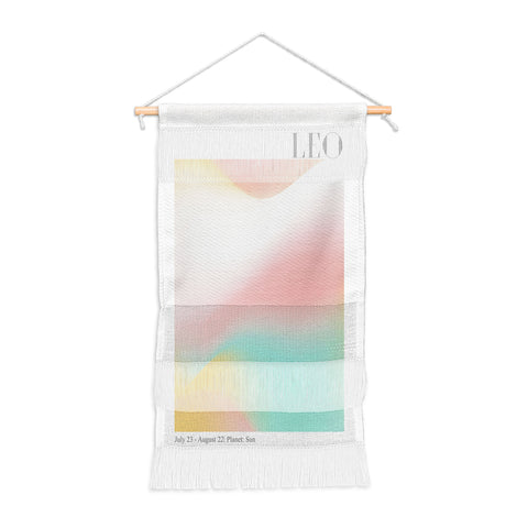 Emanuela Carratoni Leo Zodiac Sign Gradient Wall Hanging Portrait