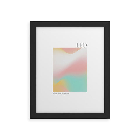 Emanuela Carratoni Leo Zodiac Sign Gradient Framed Art Print