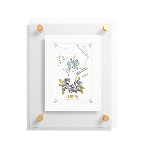 Emanuela Carratoni Libra Zodiac Sign Floating Acrylic Print