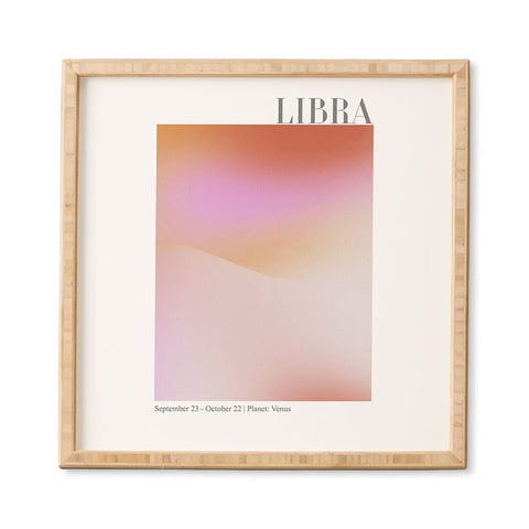 Emanuela Carratoni Libra Zodiac Sign Gradient Framed Wall Art