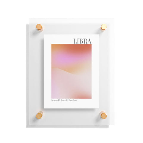 Emanuela Carratoni Libra Zodiac Sign Gradient Floating Acrylic Print