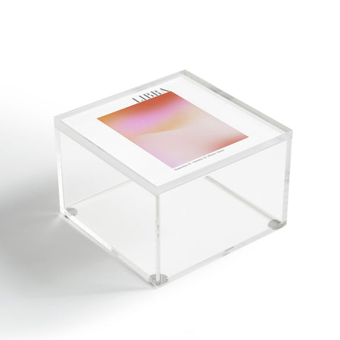 Emanuela Carratoni Libra Zodiac Sign Gradient Acrylic Box