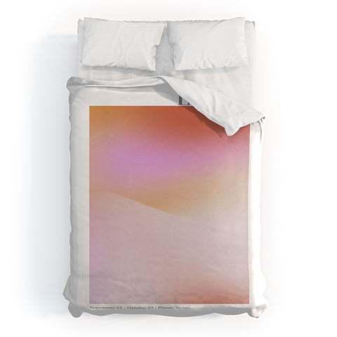 Emanuela Carratoni Libra Zodiac Sign Gradient Duvet Cover