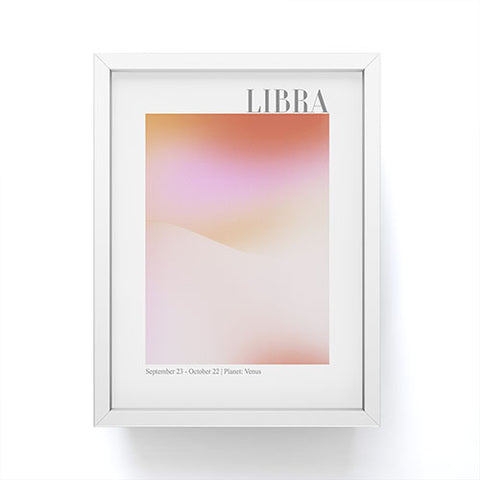 Emanuela Carratoni Libra Zodiac Sign Gradient Framed Mini Art Print