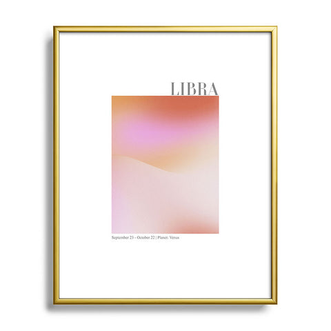 Emanuela Carratoni Libra Zodiac Sign Gradient Metal Framed Art Print
