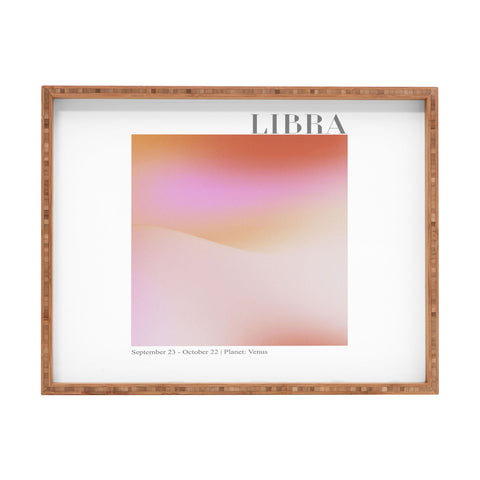 Emanuela Carratoni Libra Zodiac Sign Gradient Rectangular Tray