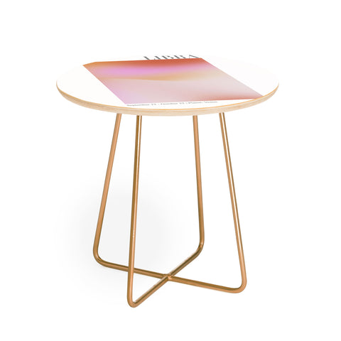 Emanuela Carratoni Libra Zodiac Sign Gradient Round Side Table