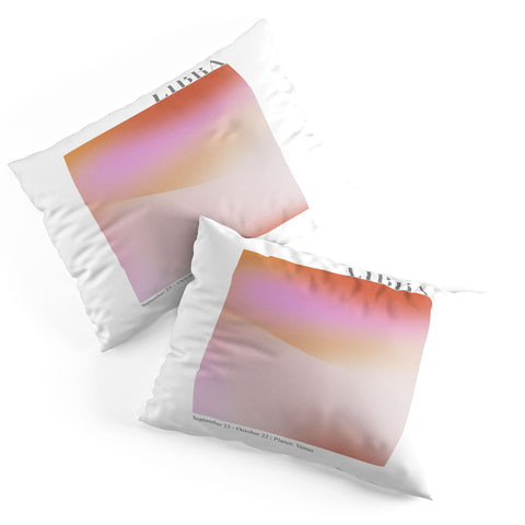 Emanuela Carratoni Libra Zodiac Sign Gradient Pillow Shams