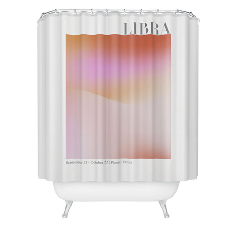 Emanuela Carratoni Libra Zodiac Sign Gradient Shower Curtain